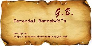 Gerendai Barnabás névjegykártya