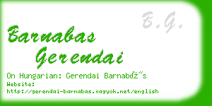 barnabas gerendai business card